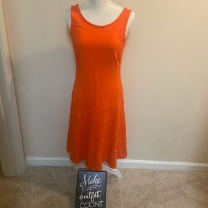 Women’s Ann Taylor Orange Sleeveless Dress Size 0